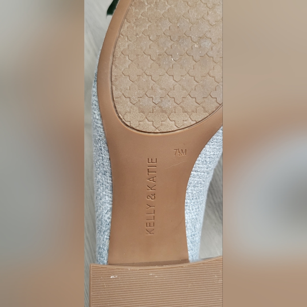 Kelly & Katie Payln Linen/Cloth Gray Loafers with 2" Heel, Women's US 7.5, EU 38 - Picture 11 of 13
